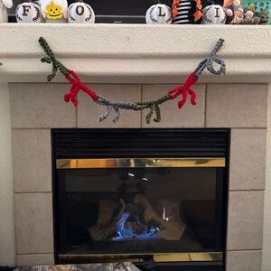 Handmade Holiday Garland - Red, Green, and Gray